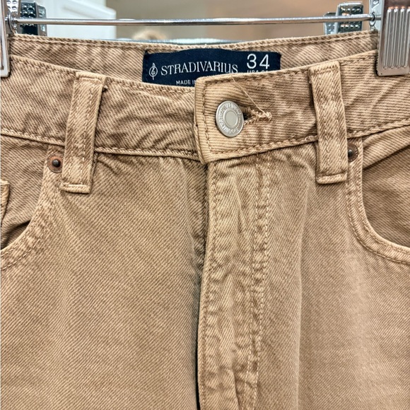 Stradivarius Women's Flare Jeans in Tan - Picture 2 of 4